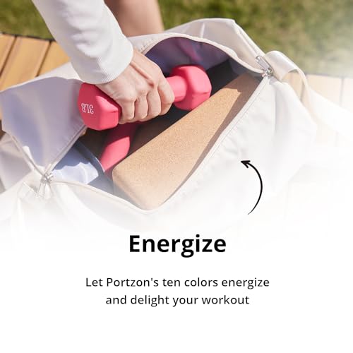 Portzon 8 Colors Options Compatible with Set of 2 Rubber Dumbbell