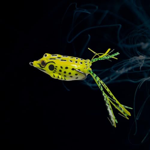 Weedless Topwater Frog Lures - 5pcs Lifelike Bass Fishing Baits