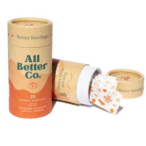 Organic Bamboo Bandages - Hypoallergenic & Eco-Friendly - 25 Pack