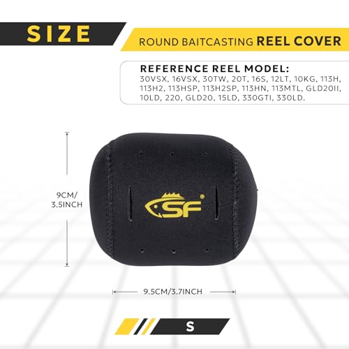 SF Neoprene Reel Cover Protective Case XXS-XL Black - 1Pcs - Model Variants