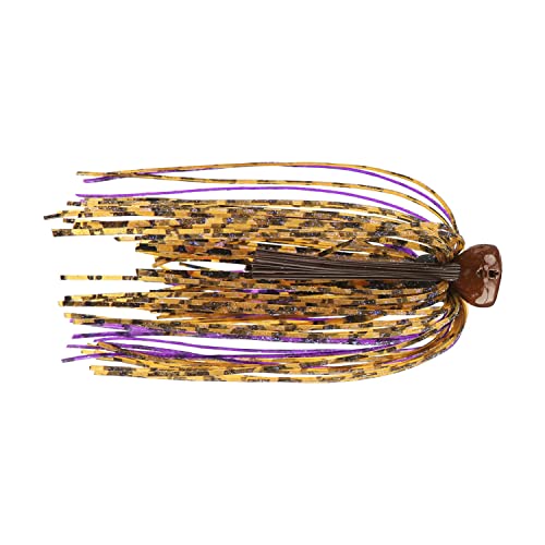 Flat Top Finesse Fishing Jig - 1/2 Oz, Premium Skirting, Peanut Butter & Jelly