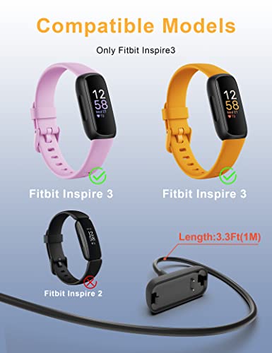 Replacement Charging Cable for Fitbit Inspire 3 - 3.3Ft