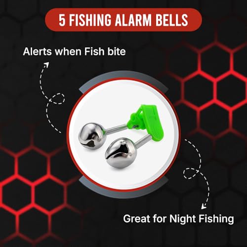 Fishing Bells for Rods - Durable Metal Alarm Clips