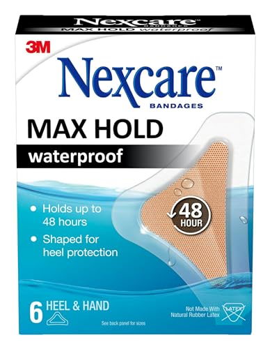 Max Hold Waterproof Bandages - 6 Pack Clear for Fingers & Heels