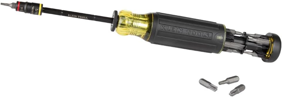 20-in-1 Klein Tools Impact Driver Set - SAE Sockets & Screwdriver with Phillips, Slotted, Square, Torx Tips