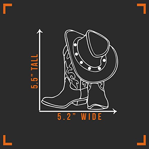 Cowboy Boots Vinyl Sticker Decal for Car & Wall - 5" x 5.5"