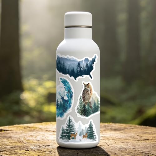 102 Pcs Forest Stickers - Adventure Aesthetic Outdoor Decor - New Forest