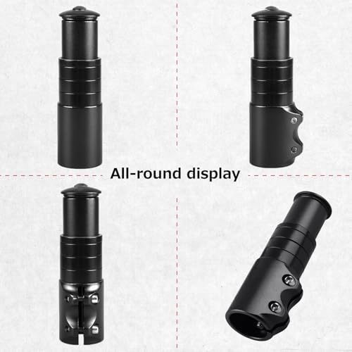 Bike Fork Stem Extender Handlebar Riser Adapter - Pure Black, 123mm