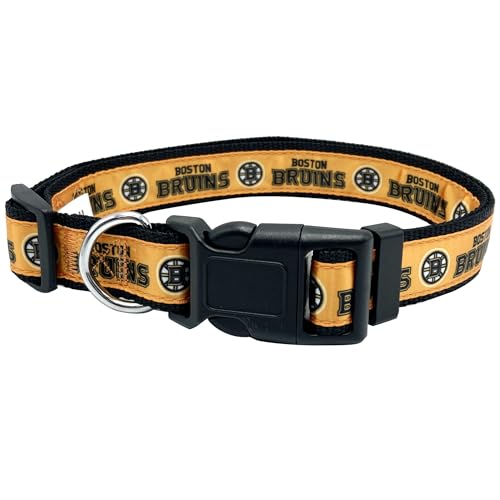 Boston Bruins Pet Collar for Dogs & Cats - Medium (12-18" L)