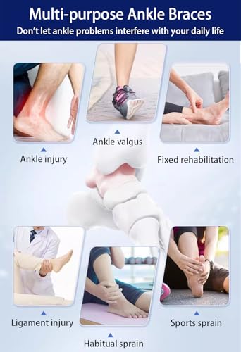 Ankle Brace for Sprains & Plantar Fasciitis - Large Black