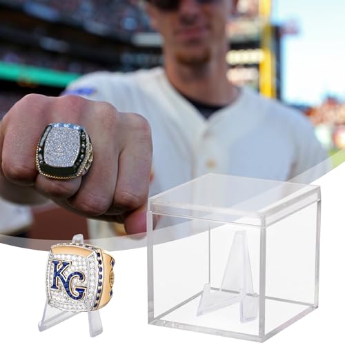 Clear Acrylic Championship Ring Display Case - 2.1 Inch Cube - 1 Pack