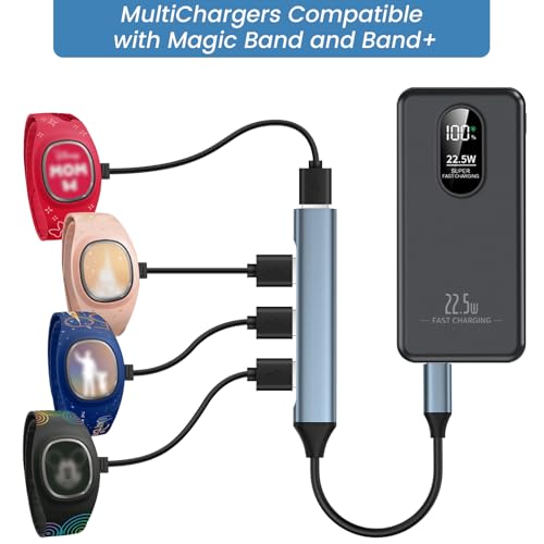 Multicharger for MagicBand+ and MagicBand, Charging Hub with Power