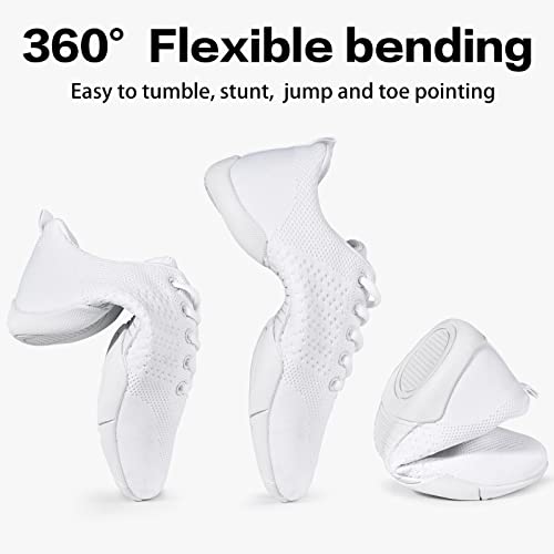 White Cheerleading Dance Shoes for Women - CADIDL