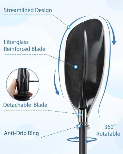 Adjustable Kayak Paddle for Adults 60-85" - Lightweight & Durable