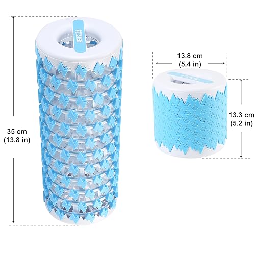 Fitster Blue Collapsible Foam Roller – 13 Inch Portable Exercise & Recovery Tool