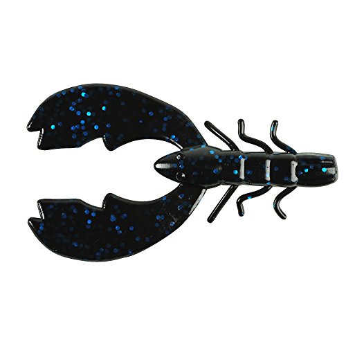 PowerBait Chigger Craw - Black Blue Fleck, 4" (9 Count)