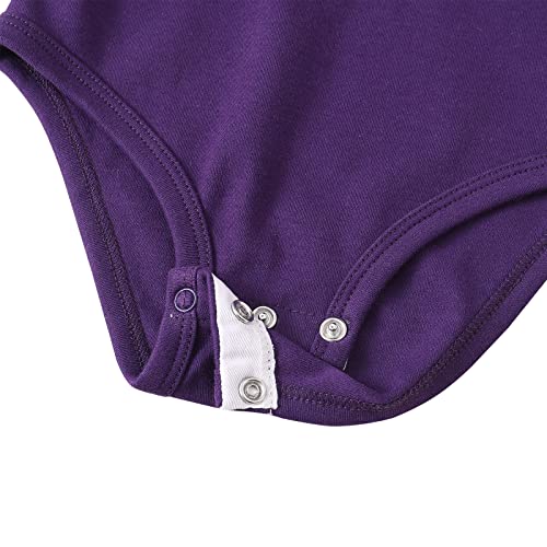 Customized Baby Football Jersey Romper - Purple, 0-3 Months