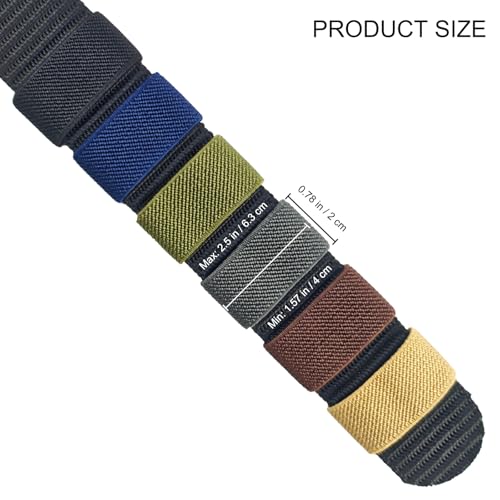 High-Elasticity Nylon Belt Keepers - 12 Pcs Grey Webbing Organizers