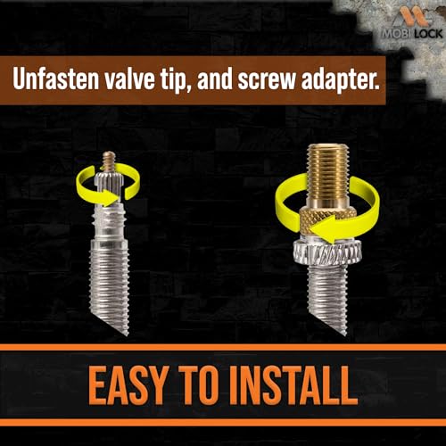 Brass Presta Valve Adaptor - 5 Pack with 10 Caps for Bikes & e-Scooters