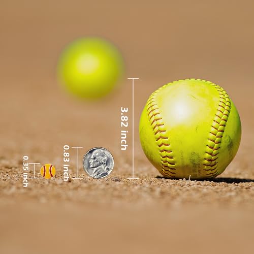 SmileBelle Sterling Silver Softball Sports Earrings for Women – Soccer Volleyball Gifts