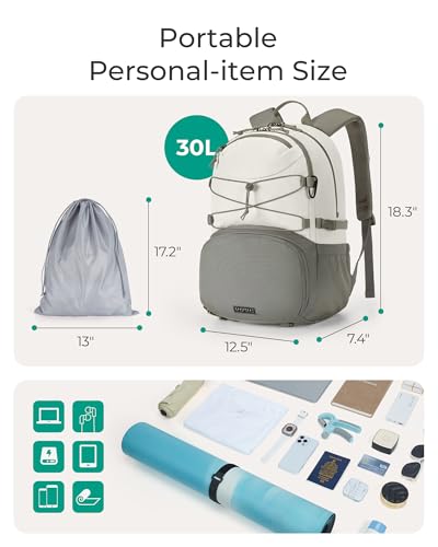 BAGSMART Gym Backpack with Shoes Compartment, Travel & Sports Bag for Men Women