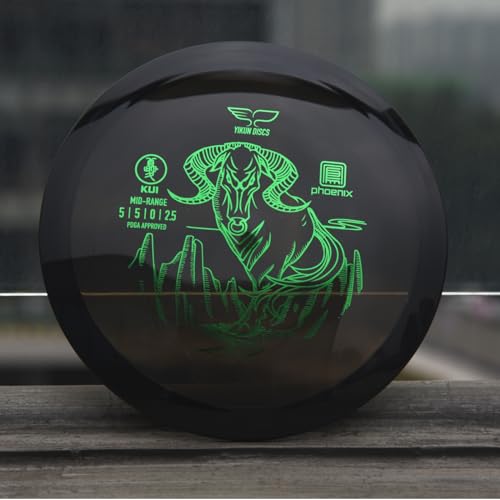 Yikun Midrange Disc Golf Disc - Overstable, PDGA Approved, Black, 165-175g