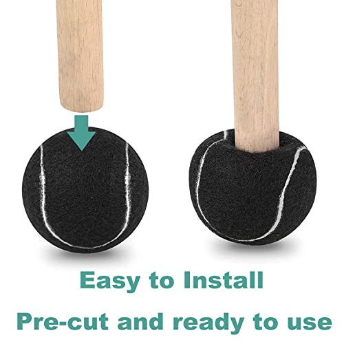 Precut Walker Tennis Balls - 4 PCS Heavy Duty Glide Balls - Grey