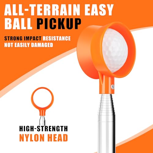 16.3Ft Stainless Steel Golf Ball Retriever with Grabber for Putter - BirdieBlast