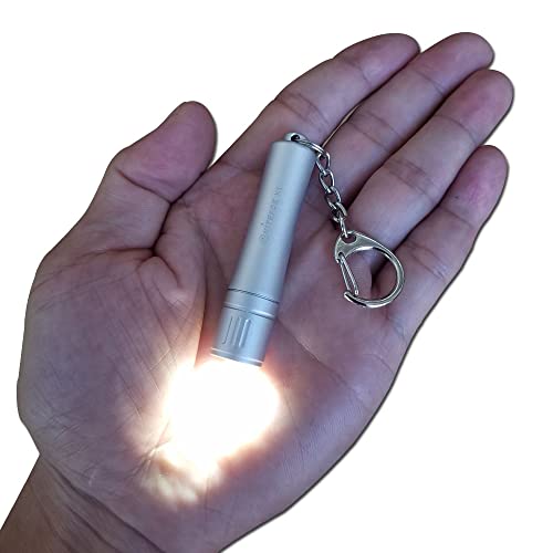 Mini Keychain Flashlight - 150 Lumens Portable EDC Light - White