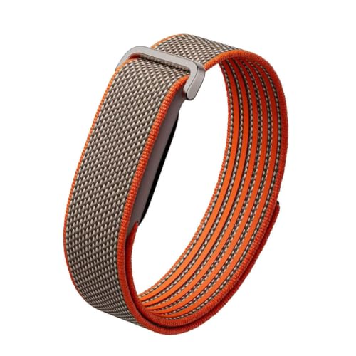iBesky Dune Orange Nylon Watch Band Compatible with Google Fitbit Air - Adjustable Breathable Sport Strap