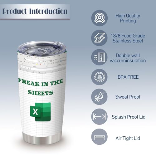 ATHAND 20oz Funny Insulated Stainless Steel Tumbler - Freak In The Sheets, Pack of 1