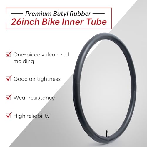 26x1.75/1.95/2.0/2.10/2.125 Bike Tube, 26" Replacement Bicycle Tube