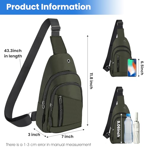 Unisex Small Crossbody Sling Bag - Water-Resistant Chest Pack for Men & Women