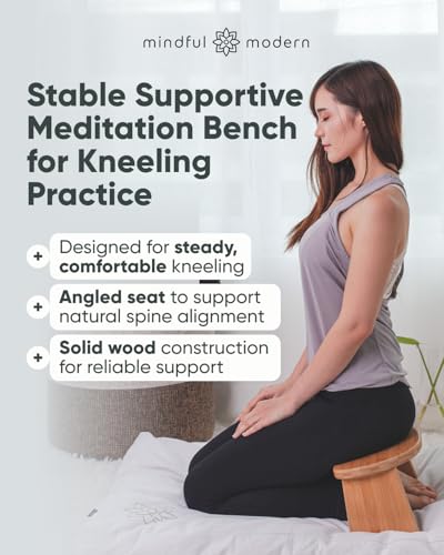 Folding Meditation Bench - Bamboo Kneeling Stool Without Pillow