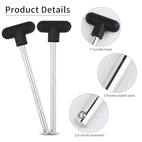 Weight Stack Pin - Durable Chrome-Plated Steel - Black 2