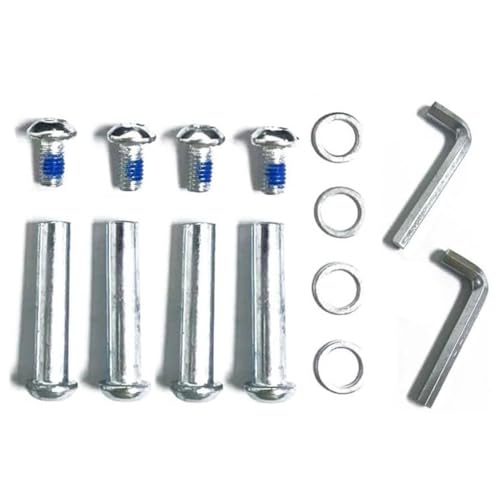 Inline Skate Wheel Repair Kit - 8mm x 50mm Axles (4 Sets)