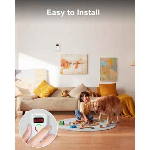 Carbon Monoxide Detectors Plug in, Phsmont Portable CO Detectors with Digital LED Display for Home and Travel, Test Button