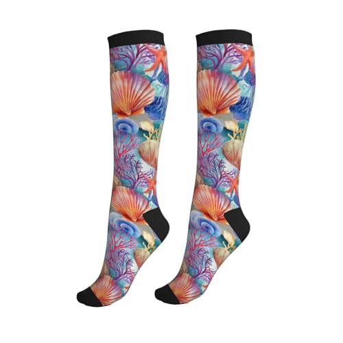 Compression Socks - Camo Print Knee High Support Socks - One Size Sea