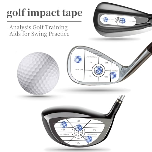Golf Impact Tape Labels - 180 PCS Swing Training Stickers for Club Analysis