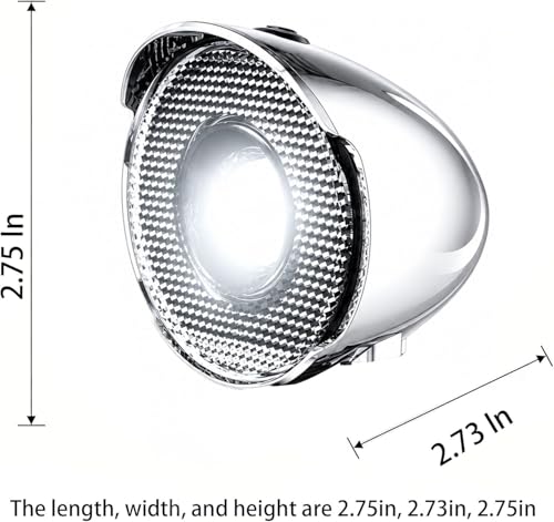 G2FS LITH Silver Vintage Bicycle Headlight 350Lumen Retro Bike Front Light