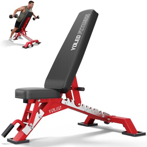 Adjustable Weight Bench - 2315LB Capacity - Red