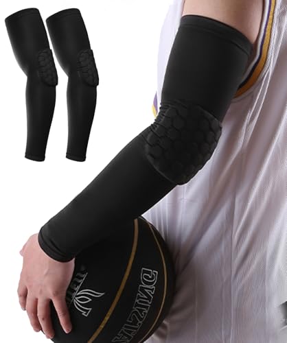 Padded Elbow Compression Sleeve - Medium Black, 2 Pack