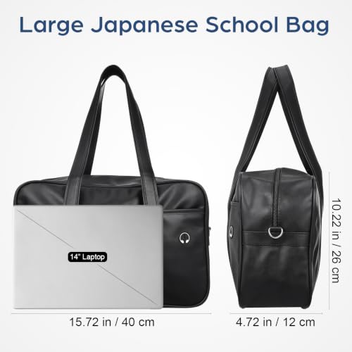ABOOFAN Japanese School Bag PU Leather Shoulder Messenger Bag