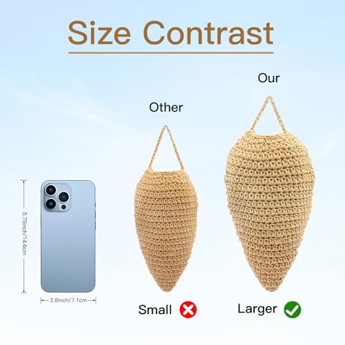 2 Pack Crochet Fake Wasp Nest Decoy - Khaki Yellow