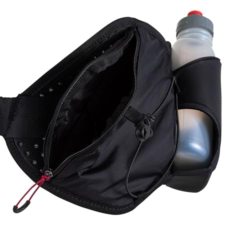Hydration Belt with Essential Bottle Pack - 2.0 Pitch Black, Universal Waist 28-40"