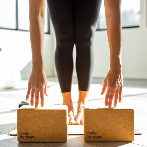 Cork Yoga Blocks 2 Pack - Extra Large, Durable, Non-Slip, Classic