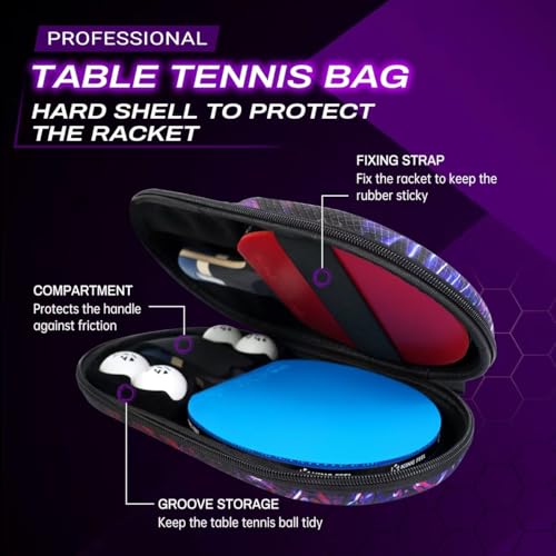 KingFeel 7-Ply Carbon Fiber Ping Pong Paddle ITTF Approved Performance Blade