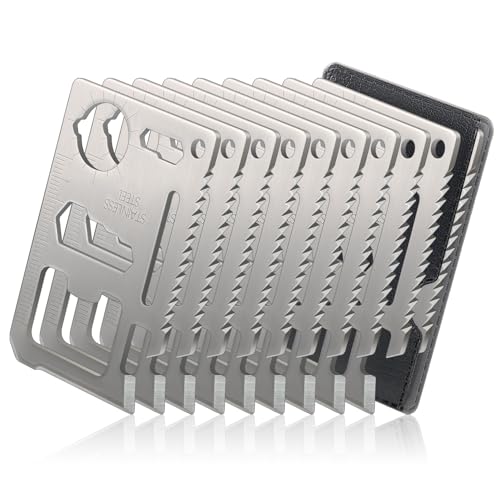 11-in-1 Credit Card Multitool - 10 Pack Survival Tools