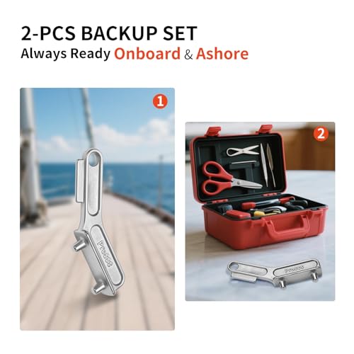 Marine Grade 316 Stainless Steel Deck Fill Key - Polished Boat Gas Cap Tool