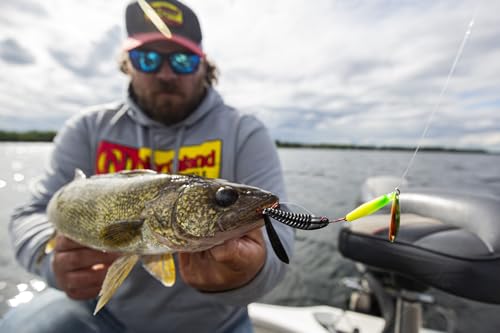 Floating Soft Plastic Leech Lure for Walleye Fishing - Green Pumpkin